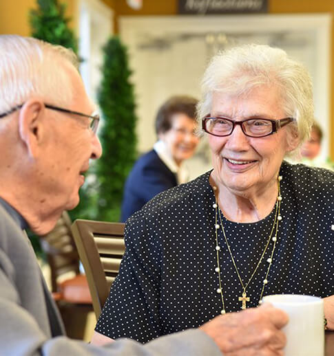 couple grabbing tea