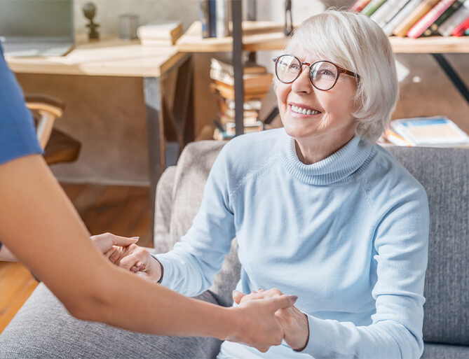 woman with nurse