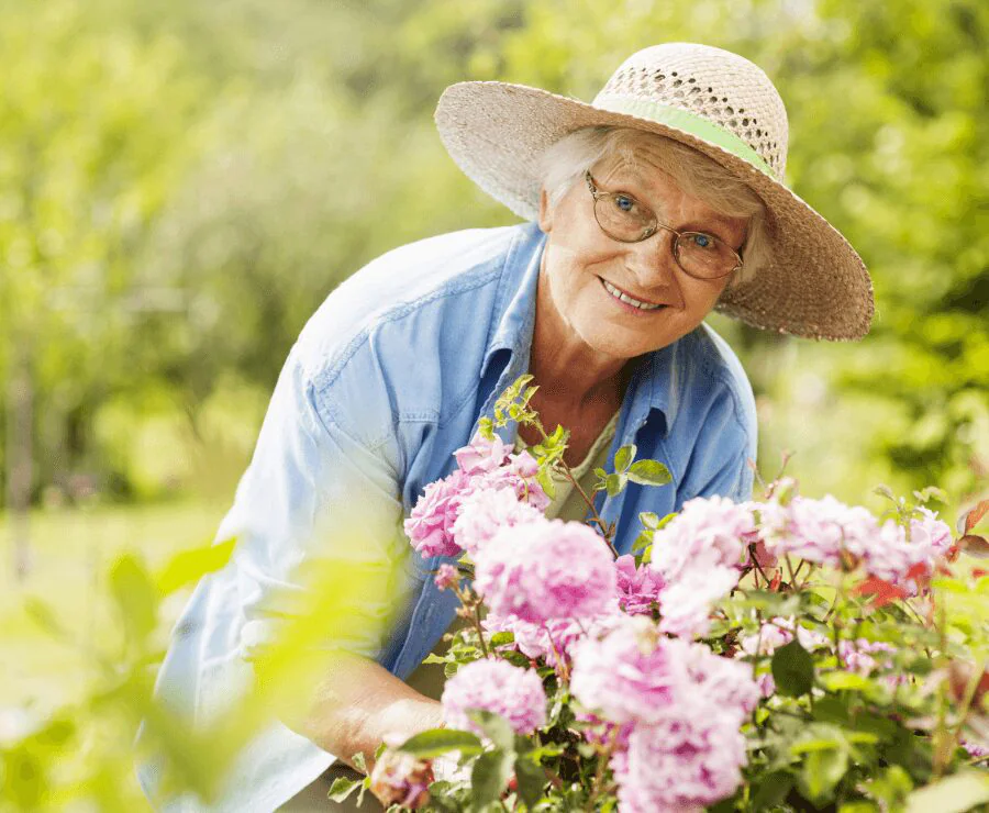 woman gardening